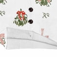 thumbnail image 4 of Plus Size Women's Christmas Santa & Tree Embroidered Cardigan Long Sleeve Round Neck Button Down Knit Sweater For Holiday Season, 4 of 6