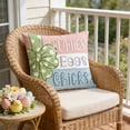thumbnail image 5 of DefiDgd 2pcs 18x18inch Spring Summer Watercolor Bunny Egg Pillow Covers,Soft Linen Cushion Cover for Farmhouse Festival Sofa Couch Bedroom Livingroom Home Decor(K), 5 of 6