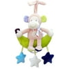 Baby Wind-up Musical Stuffed Animal Stroller Crib Hanging Bell with Music Box Plush Toy Gift for Infant