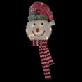 thumbnail image 6 of Northlight 22" Lighted Snowman Wearing a Red Frosted Hat with Pine Christmas Tree Topper, 6 of 6