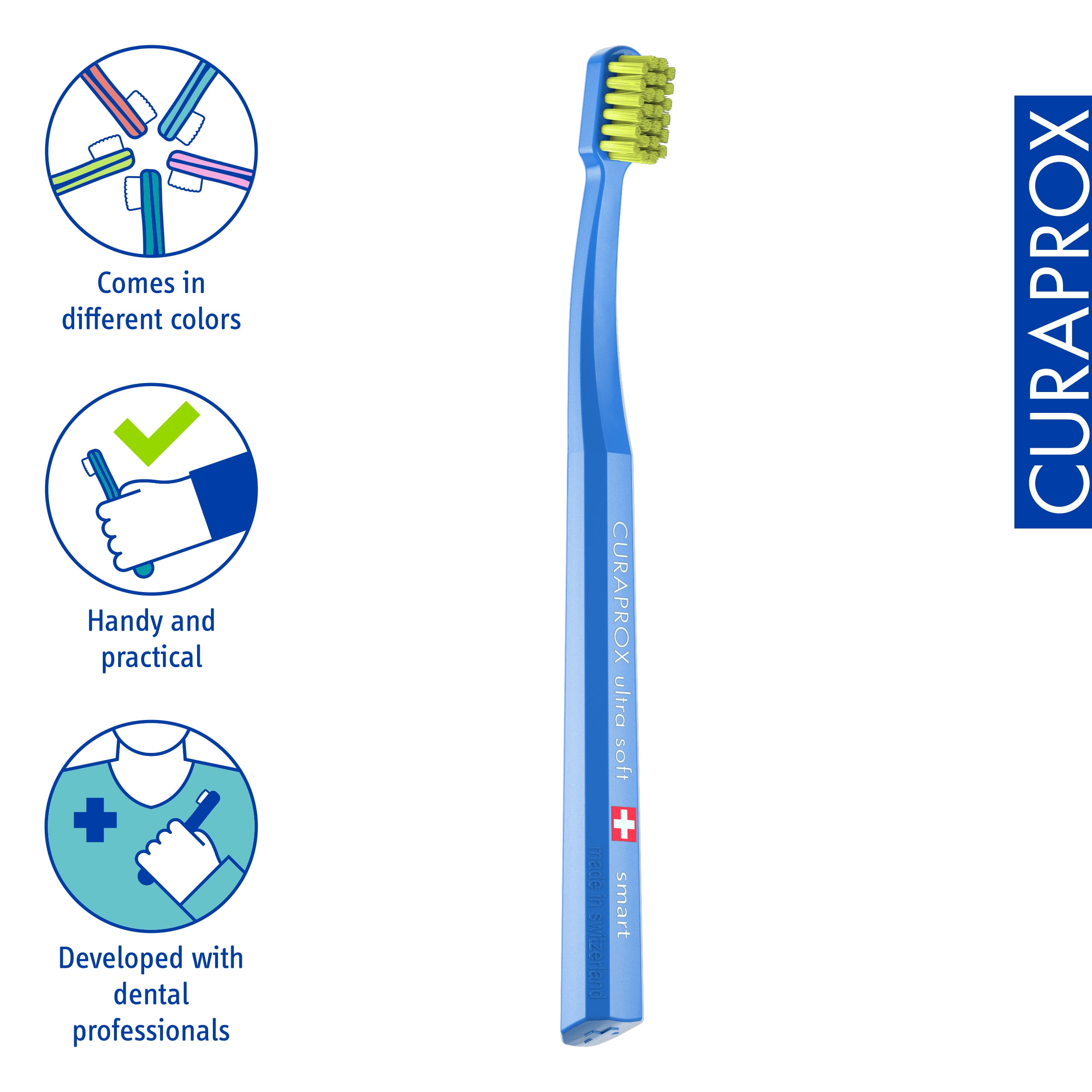 Curaprox CS Smart, Ultra Soft Toothbrush with Small Head for
