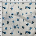 thumbnail image 4 of oneOone Georgette Viscose Medium Blue Fabric Texture & Floral Sewing Material Print Fabric By The Yard 42 Inch Wide, 4 of 4