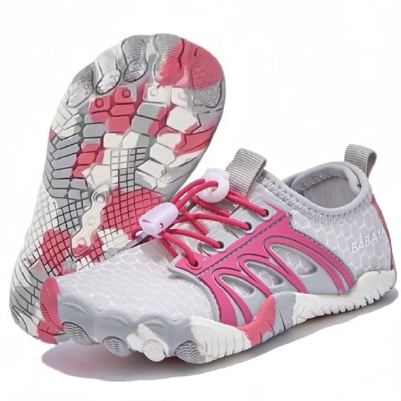 Babaya Kids Water Shoes Rubber Sole Athletic Swim Shoes for Boys Girls Quick-Dry Beach Pool Size 9.5-4