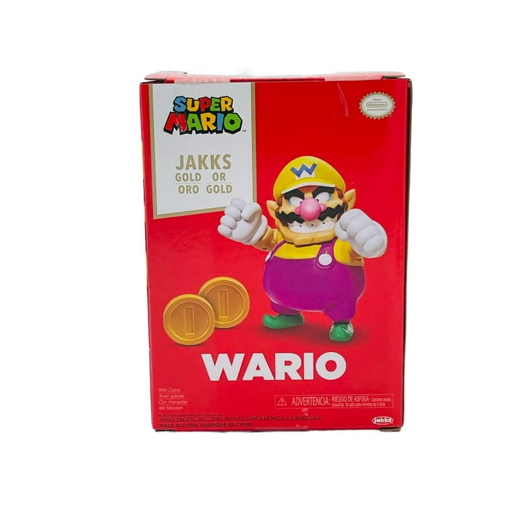 Super Mario: Wario with Coins (Jakks Gold Label) 4in Action Figure