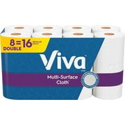 Viva Multi-Surface Cloth Paper Towels, Choose-A-Sheet - 8 Double Rolls = 16 Regular Rolls (110 Sheets Per Roll)
