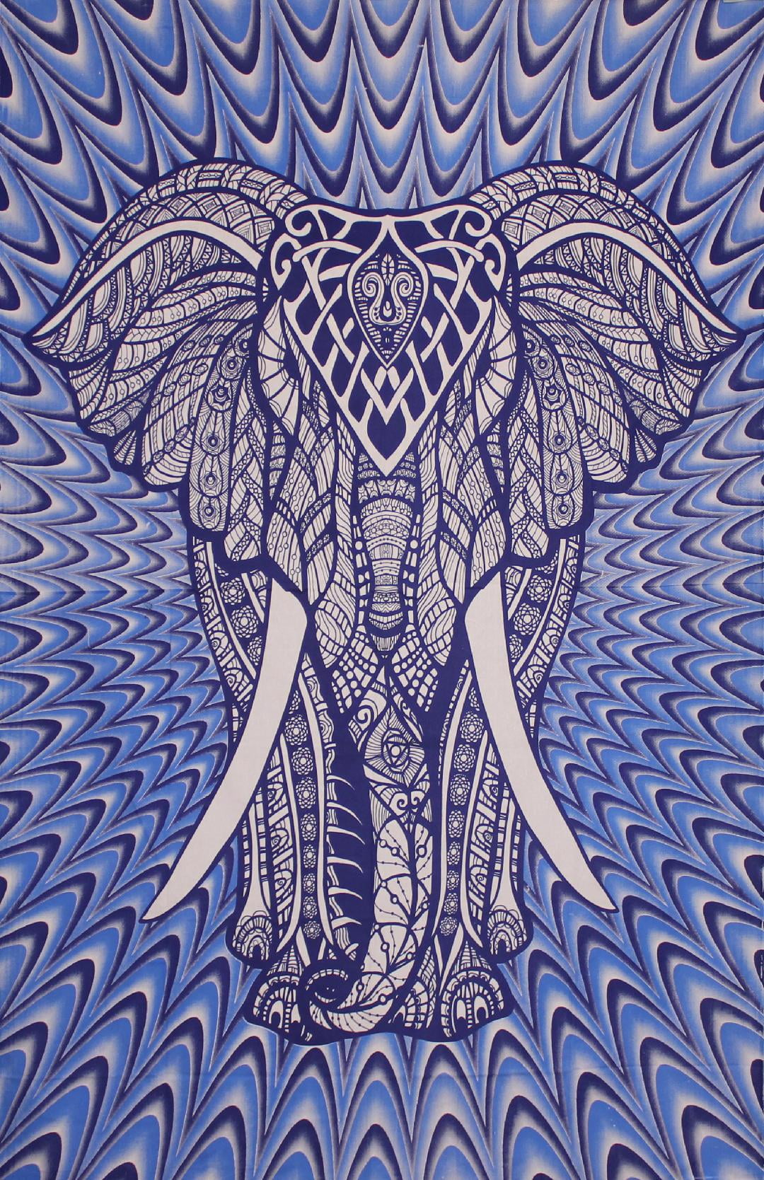 Elephant Tapestry Psychedelic Hippie Bohemian Wall Hanging Home Decor ...