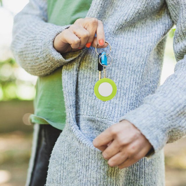 Houderco Medidor De Portátil Suave Con Llavero Doble Para Medición Precisa En Verde