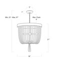 thumbnail image 2 of Regina Andrew 16-1222WT Milos 3 Light 18" Wide Chandelier - White, 2 of 5