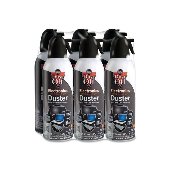 Falcon, FALDPSXL6, Dust-Off Compressed Gas Duster, 6 / Pack, Black