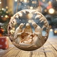 thumbnail image 4 of Tyidzon Nativity Ornaments Christmas Decorations Indoor Nativity Scene Ornaments, Christmas Tree Ornaments, The Birth of Jesus Decorations, Religious Xmas Decor for Home, 4 of 9