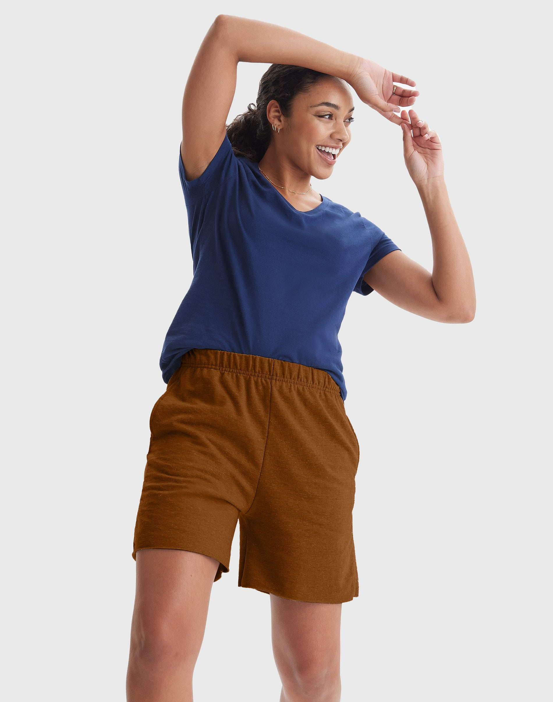 Hanes Originals Women's French Terry Shorts, 5" Allgood Gold M