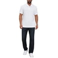 thumbnail image 2 of Camisa polo de negocios de manga corta con botones y cuello, textura jacquard, edición INSPIRE CHIC, para hombre, M, blanca, 2 of 6