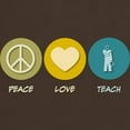 thumbnail image 3 of CafePress - Peace Love Teach Dark T Shirt - Men's Classic Graphic Cotton T-Shirt, 3 of 4