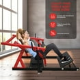 thumbnail image 6 of LuckyNote Hip Thrust Machine, 2000 lb Capacity Bridge Machine with Dual Weight Holders, Adjustable Foot Pedals & Safety Lock, Glute Workout Equipment, Red Black, 6 of 7