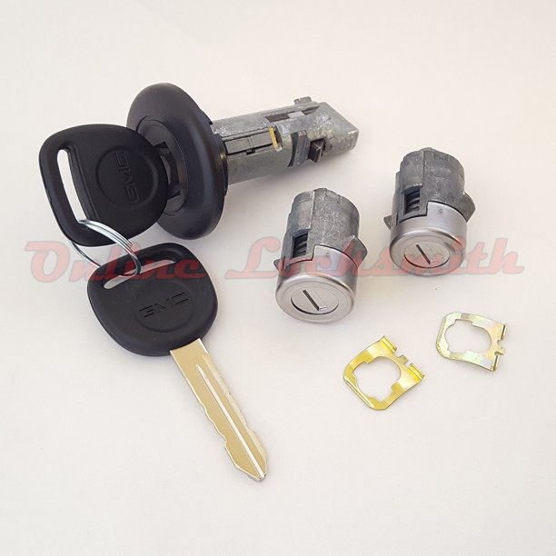 Ignition Switch Cylinder 2 Door Lock Set For GMC Sierra 'n Yukon 2002 w
