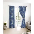 thumbnail image 5 of Vintage Flower Bird Butterfly Herb Blackout Curtains for Bedroom Living Room, Country Garden Blue Green 45 In Long Thermal Insulated Room Darkening Drapes Grommet Window Treatments, 42 x 45 In, 5 of 9