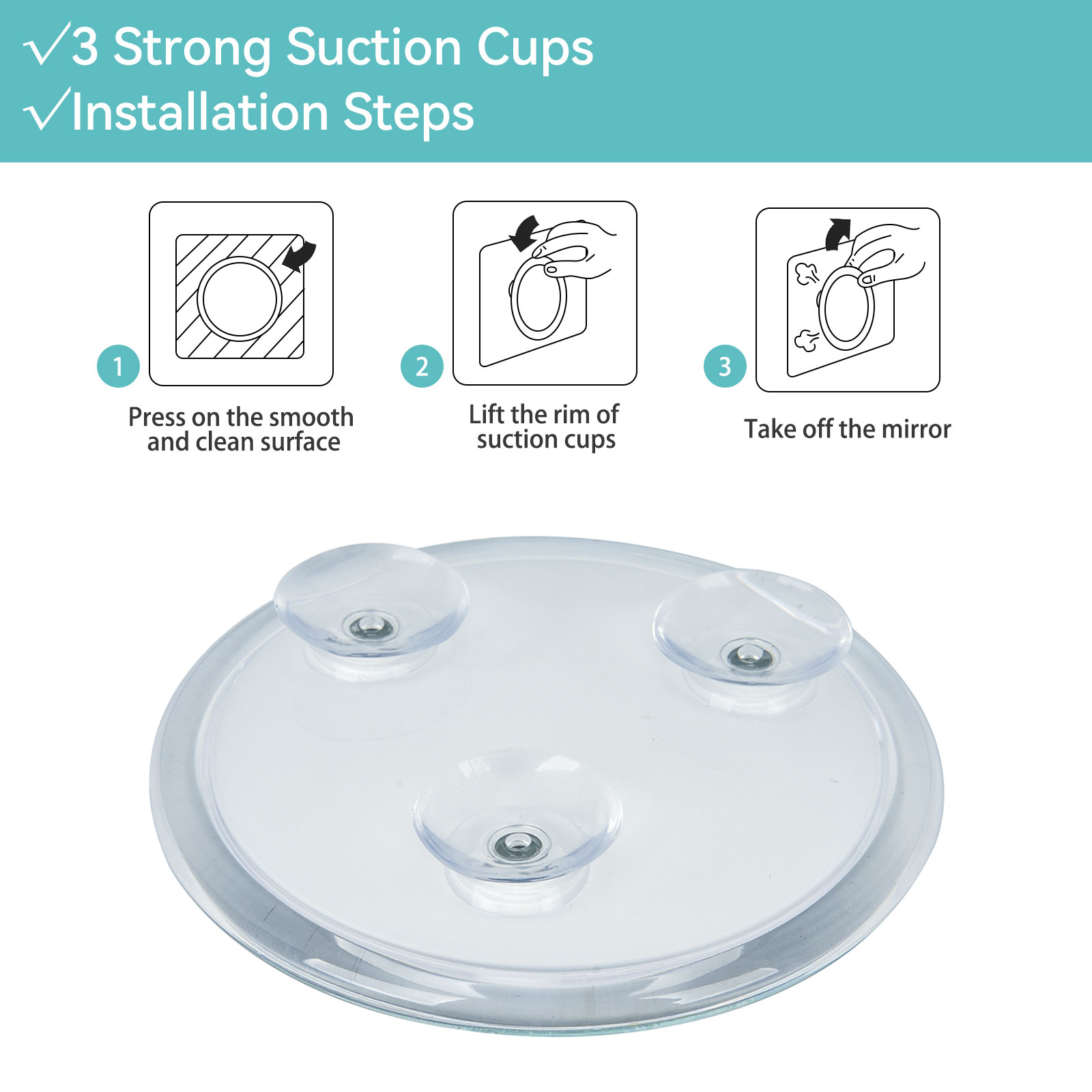 B Beauty Planet 30X Magnifying Mirror with Suction Cups photo 5