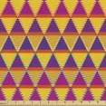 thumbnail image 1 of Abstract Fabric by the Yard, Rhythmic Triangles of Colors Chevron Inspired Style Gradient Tones Illustration, Decorative Upholstery Fabric for Sofas and Home Accents, Multicolor by Ambesonne, 1 of 5