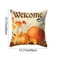 thumbnail image 3 of HomeKingdee Fall Pillow Covers Thanksgiving Pumpkin Flower Decorative Throw Pillow Cases Autumn Harvest Soft Pillowcase for Home Farmhouse Living Room Decor, 3 of 6