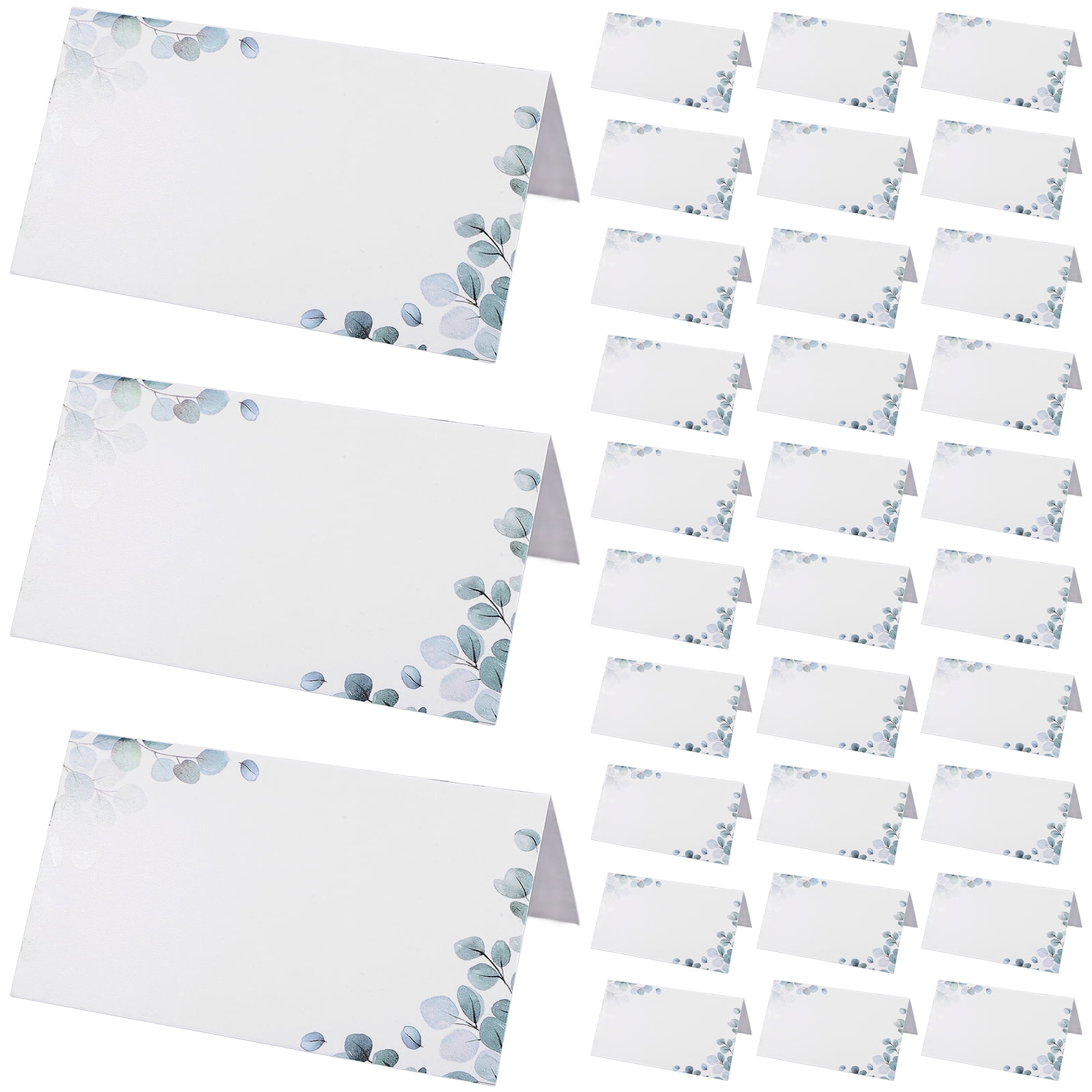 100 Blank Table Name Place Cards, Many Colours - White, Party