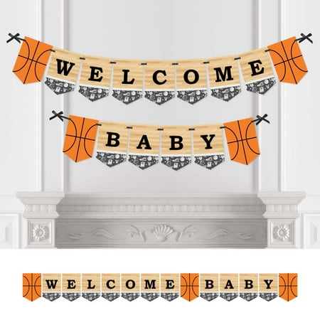 Nothin But Net Basketball Baby Shower Bunting Banner Sports