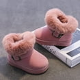 thumbnail image 5 of Pink Kids Snow Boots Featuring Fleece Lining And Short Style For Outdoor, And Fashion Wear, 5 of 9