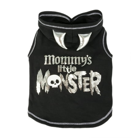 Vibrant Life Halloween Dog Clothes  Mommy`s Little Monster Hoodie  for Dogs  Size Medium