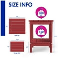 thumbnail image 3 of FODINGHILL 2-Tier Outdoor Side Table set of 2, HDPE All Weather Adirondack Patio Table with Storage Shelf, Outside End Table for Porch Backyard Indoor, Red, 3 of 7