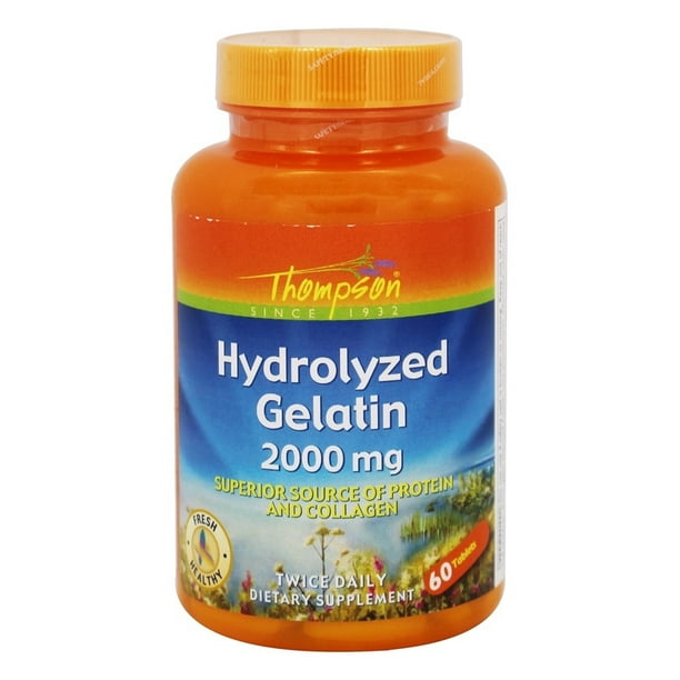 Thompson Hydrolyzed Gelatin 2000mg BovineSourced Protein & Collagen