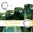 thumbnail image 6 of Forest Blackout Curtains for Bedroom/Living Room, Thermal Insulated Kitchen Curtains, Nature Green Tree Spring Scenic Woodland Grommet Darkening Window Treatment Drapes 52"x84"x2, 6 of 8
