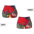 thumbnail image 5 of Fotbe Dinosaur Super Hero Cartoon Seamless Shorts, Womens Workout Shorts High Waist Stretch Booty Short for Gym/Yoga/Running/Biking-Small, 5 of 9