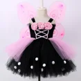 thumbnail image 3 of Vestido de tutú de mariposa monarca con alas, vestido de princesa de tul elegante para niñas, disfraz de hada para carnaval y Halloween para niñas de 1 a 14 años, 3 of 5