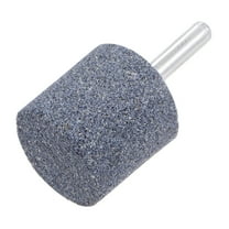 Uxcell 2 Pack Abrasive Mounted Stone 1/4" Shank 1.18" Dia Cylindrical Corundum Grinding Head for Rotary Tool