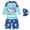 Light Blue4, variant on Toddler Boys Swimwear Long Sleeve Rash Guard Swim Trunks Upf 50 Sun Clothes