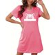 thumbnail image 5 of Camisón corto de talla grande para mujer, camisón de manga corta con estampado de pecho a la moda, camisón para mujer, 5 of 5