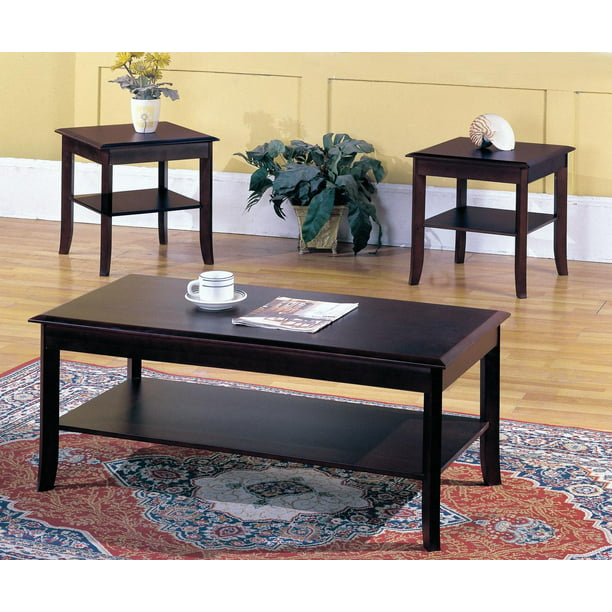 End Tables Set With Storage Shelf, Coffee And Side Table Set With Storage