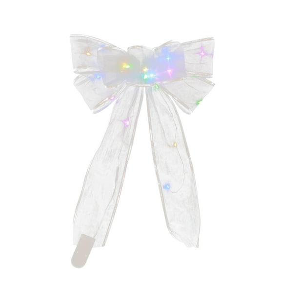 EUDIDV Xmas Decor Items LED Christmas Tree Ornaments Ribbon Bows For Home Christmas Tree Wreaths Decor Holiday Decorations