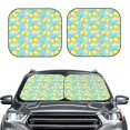thumbnail image 2 of Balery 2 Piece Yellow Lemon Car Windshield Sun Shade|Foldable Front Windshield Shade for Car Front Window for Most Sedans SUV Truck-, 2 of 7