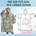 thumbnail image 4 of Oversized Wearable Blanket Hoodie,Golden Retriever Dog and Flowers Sherpa Blanket Hoodie with Super Pockets,Super Warm Fuzzy Pullover for Women & Men, 4 of 6