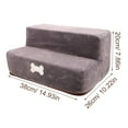 thumbnail image 2 of OULII Dog Stairs with Wear Resistant Material Light Grey Pet Step Ladder for Easy Climbing, 2 of 8