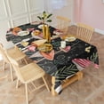 thumbnail image 3 of Red Mushroom Butterfly Black Pattern Rectangle Tablecloth 60"x102",Waterproof Polyester Rectangle Table Cloth, Wipeable Spillproof Polyester Tablecloth for Dining, Camping, Indoor and Outdoor, 3 of 6