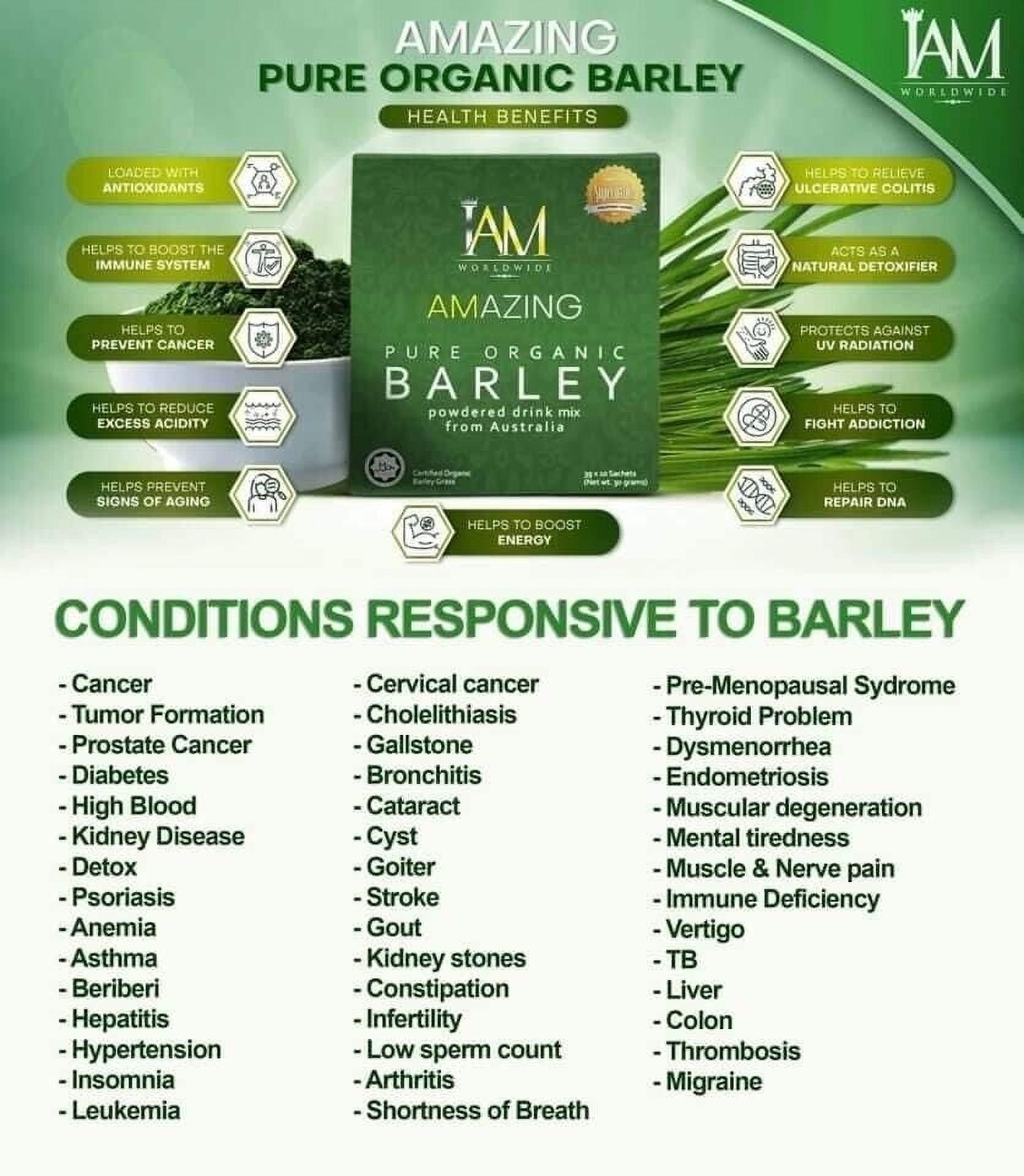 IAM Amazing Pure Organic Barley Powdered Drink Mix from Australia
