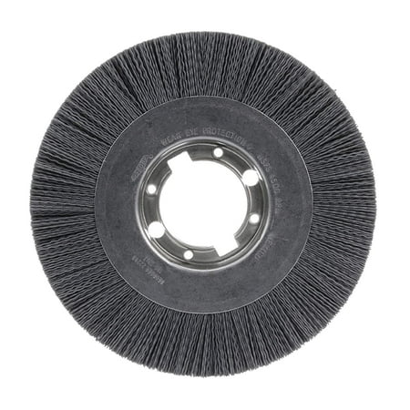 

22257SP Wide Face Abrasive Wheel Brush Silicon Carbide Bristle 12000 Max RPM 4 Diameter 120 Grit