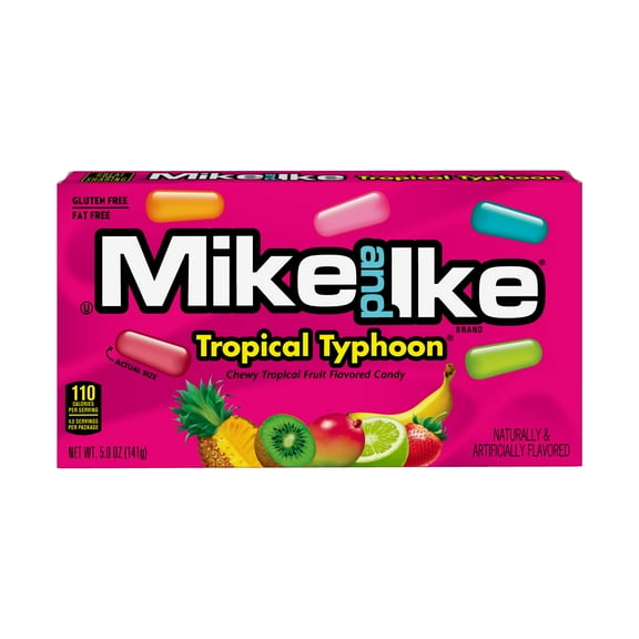 Mike and Ike Tropical Typhoon Chewy Candy, 5 Ounce Theater Box, 1 Count