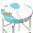 thumbnail image 3 of Hirioo Three White Geese for Round Bar Stool Seat Covers Washable Stool Cushion Slipcover Elastic Bar Chair Covers for 12-14 Inch Chair-12 inch, 3 of 7