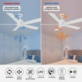 thumbnail image 3 of CARRO  Bijou 60"  5-Blade Indoor Ceiling Fan with Remote-Downrod-White, 3 of 5