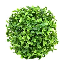 Artificial Boxwood Topiary Ball, Realistic Milan Grass Decoration, 12" Round Faux Plant For Wedding, Office, Home Decor, UV Resistant Outdoor Indoor Use (S)