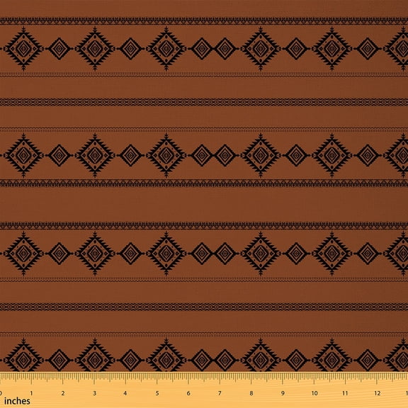 Castle Fairy Western Aztec Fabric by the Yard 1 Yard,Abstract Geometric Home Decor Fabric by the Yard,Bohemian Tribal Room Decor Fabric by the Yard,Luxury Teenagers Bedroom Decor