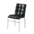 thumbnail image 2 of K-Living Otis 5Pcs Dining Set with Tempered Glass Top Dining Table and PU Upholstered Dining Chairs in Black, 2 of 5