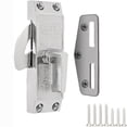 thumbnail image 2 of Xihbxyly Cerradura para Puerta Corrediza de 180 Grados, Pestillo de Gancho de Aleación de Aluminio, Fácil Instalación, Diseño Seguro, Puertas de Granero, Gabinetes, Puertas Corredizas Dobles, Multius, 2 of 7